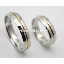 Bague de mariage en gros en acier inoxydable 316L en gros